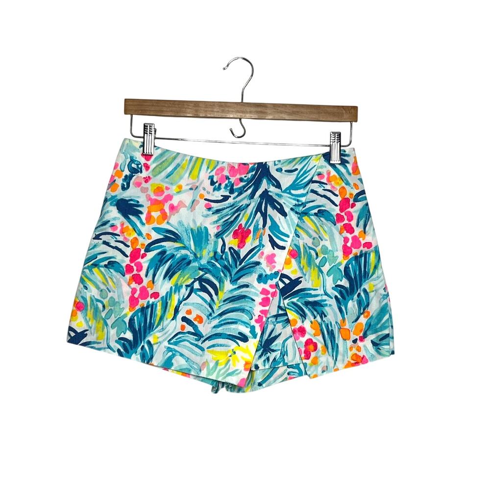 Lilly Pulitzer Marii Skort Serene Blue Tippy Top Print Envelope Skort Size 0